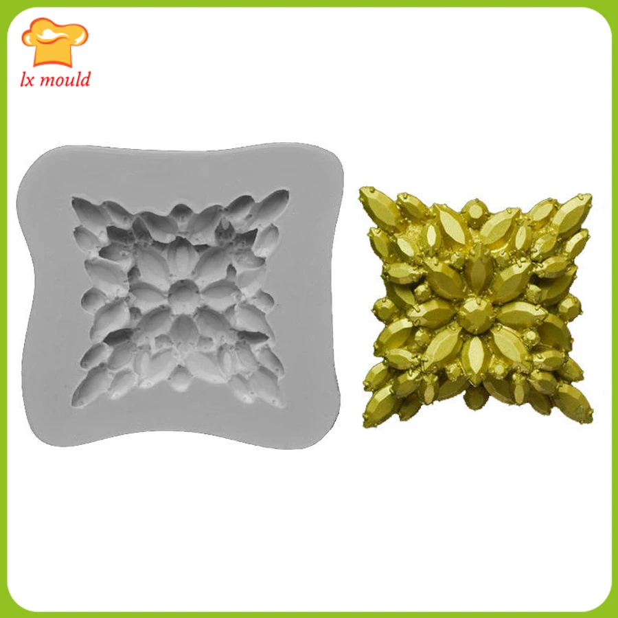 

LXYY MOULD 3D Bling Squared Silicone Fondant Mold by Marvelous Molds