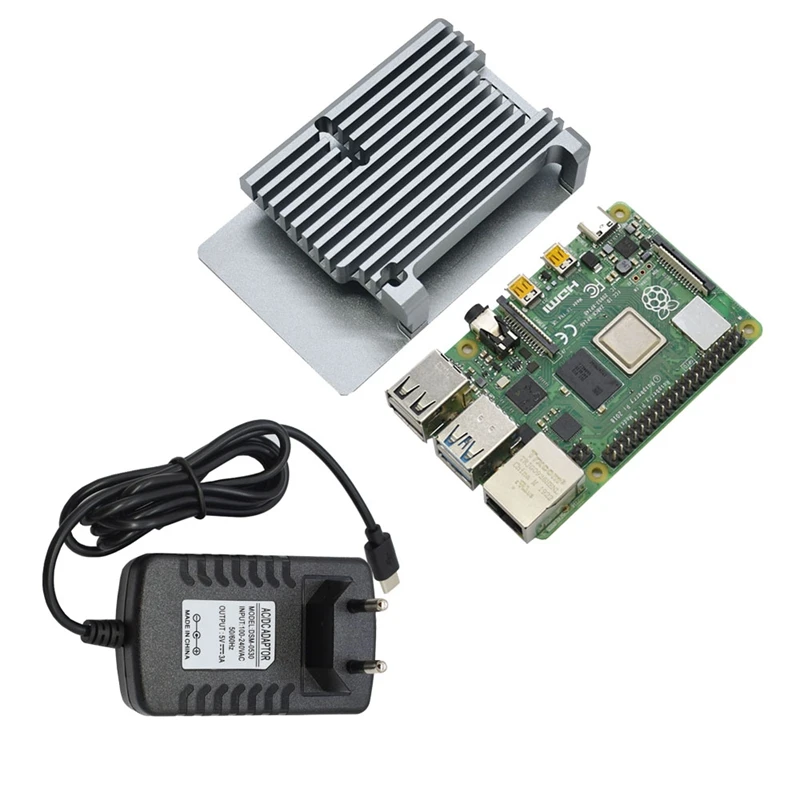 Для Raspberry Pi 4B 2G ram DIY Kit Поддержка 2,4/5,0 GHz wifi Bluetooth 5,0 с алюминиевым ЧПУ сплав защитный серый чехол 5V 3A P