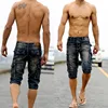 Men's Fashion Cargo Denim Shorts with Multi Pockets Slim Fit Military Jeans Shorts for Male Washed ► Photo 2/6