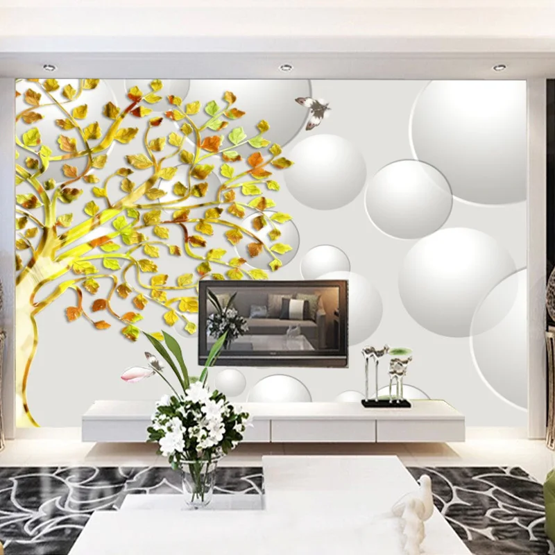 

Minimalist Modern TV Backdrop Mural 3D Living Room Wallpaper Seamless Wall Cloth Nonwoven Fabric Wallpaper Bedroom