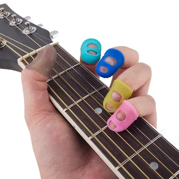

10pcs Silicone Guitar Finger Guards Guitar Fingertip Protector Left Hand Finger Protector String Finger Guard for Ukulele Guitar