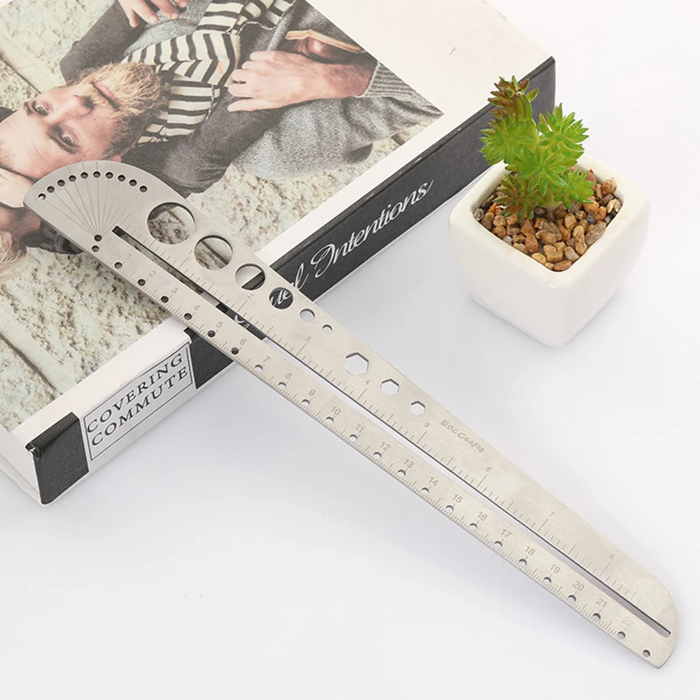 Clear Scale Angle Meter Stainless Steel Protractor Multifunctional Drawing Ruler Tool scale ruler office compass protractor tool