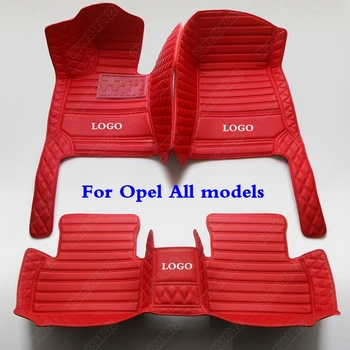 

3D Car Foot Mats Floor Mat for Opel Cascada H J G Mokka Corsa Adam Ampera Non-slip All Weather Custom Leather Auto Carpet Cover