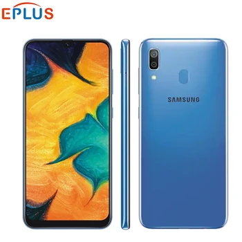 Перейти на Алиэкспресс и купить Оригинальный Новый мобильный телефон samsung Galaxy A30 A305F-DS LTE, 6,4 дюймов, 4 Гб ОЗУ, 64 Гб ПЗУ, четыре ядра, Android 9,0, две sim-карты, отпечаток пальца