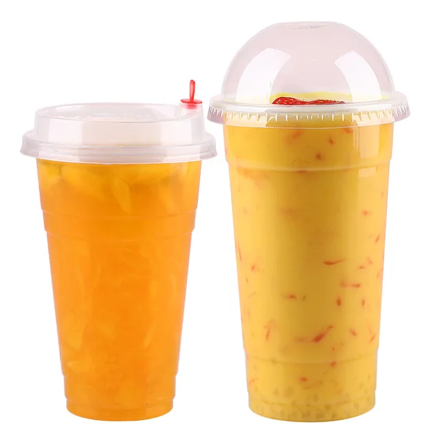 Lot de 100 tasses à café jetables en plastique transparent avec poignées  réutilisables pour mariage, anniversaire, café, 236,8 g (blanc)