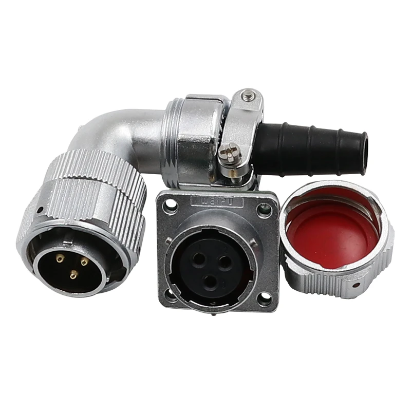 Conector de de acoplamiento de bayoneta curvado 1/4, enchufe macho hembra, clavijas chapadas en industriales impermeables|Conectores| - AliExpress