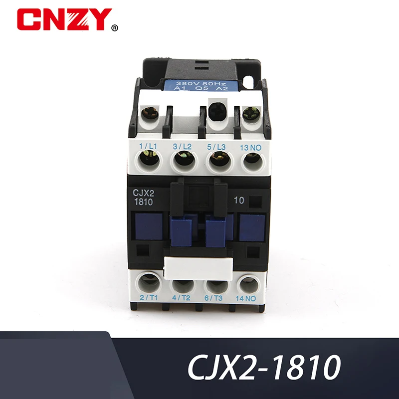 CJX2-1810 LC1 контактор переменного тока 18A 3 фазы 3-полюсный без катушки Напряжение 380V 220V 110V 36V 24V 50/60Hz Din рейка крепление 3 P+ 1NO нормально открытый
