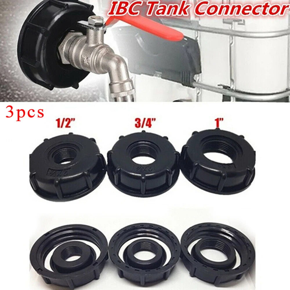 

IBC Water Tote Tank Adapter Coarse Thread Garden Hose Connector 1In 1/2In 3/ KI 3x IBC Water Tank Adapter Coarse Thread Garden