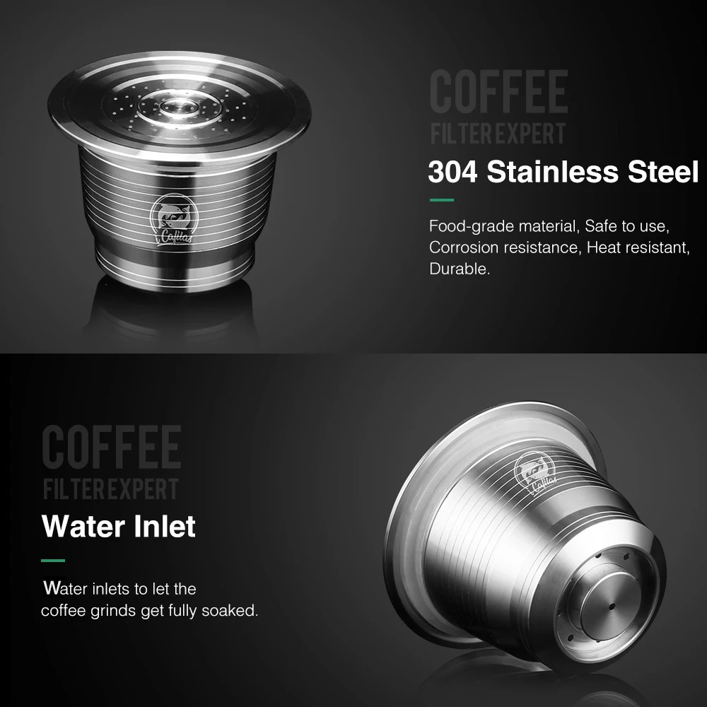Многоразовая перезаправляемая кофейная капсула фильтр для чашки Nespresso из