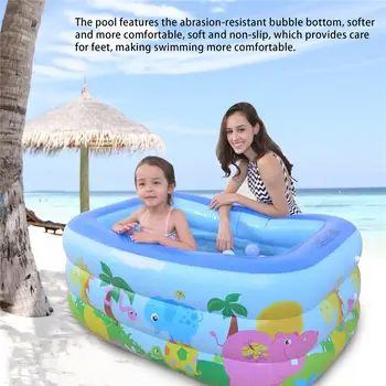 

PVC Inflatable Swimming Pool Family Blow Up Pool Thickened Padding Pool For Children Adult Indoor Outdoor Water Fun