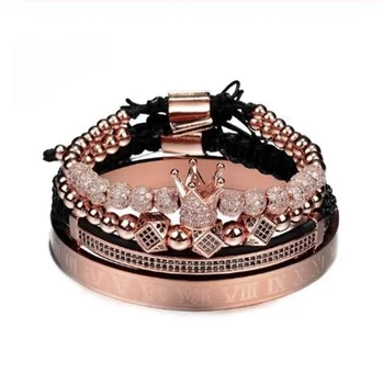 

Classical Bracelet Hip Hop Crown Roman Numeral Bracelet Multi-layer Bracelet Separately With Bracelet Set