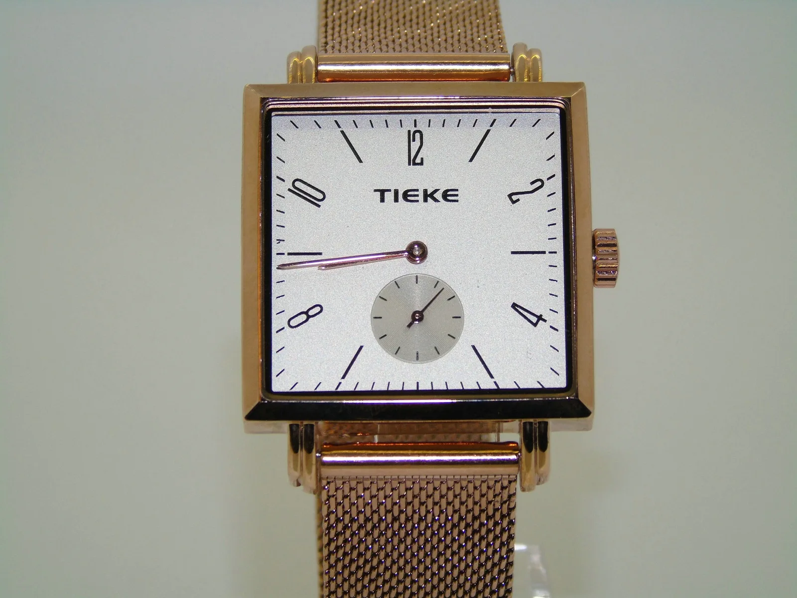 

Tieke Square Mesh Belt Separate Seconds Two Pin Semi-K019 Quartz Watch