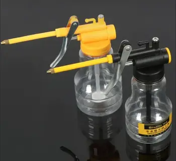 

300/350ML Transparent High Pressure Oiler Hose Grease Machine Hand Metal Oil Gun Plastic Oil Can Refueling Pot DIY Repair Tool