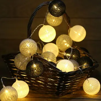 

Cotton ball lights battery box light string LED Christmas lights holiday decoration Christmas tree home furnishings