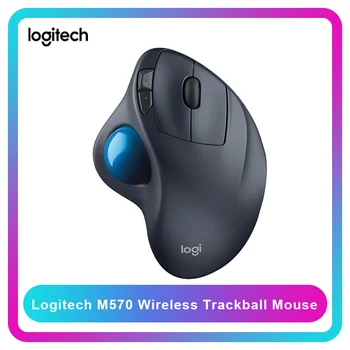 

Logitech M570 Wireless Trackball Mouse Drawing Mouse Support Office Test with USB Receiver 1000dpi For Desktop/ Laptop PC