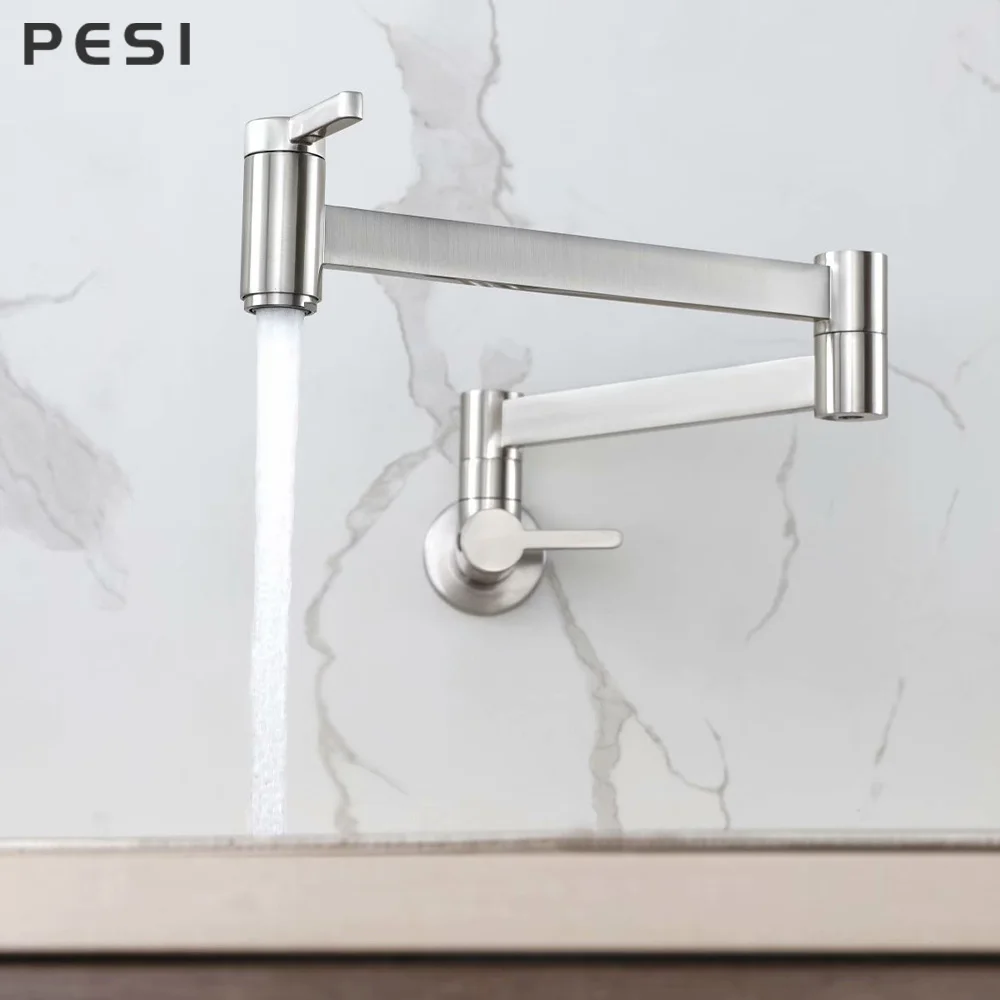 latão maciço, giro preto, montado na parede, enchimento de pote