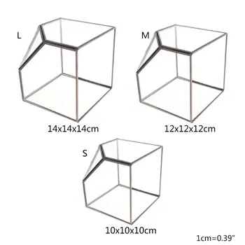 

Modern Modern Glass Terrarium Storage Box Clear Glass Geometric Terrarium Succulent Plant Display Box, Decorative Votive Candle
