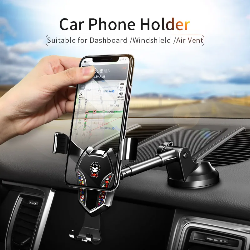 Автомобильный держатель для телефона Gravity Phone Stand 360 Поворот приборной панели лобовое стекло Автомобильный держатель Подставка держатель для телефона, VOITURE