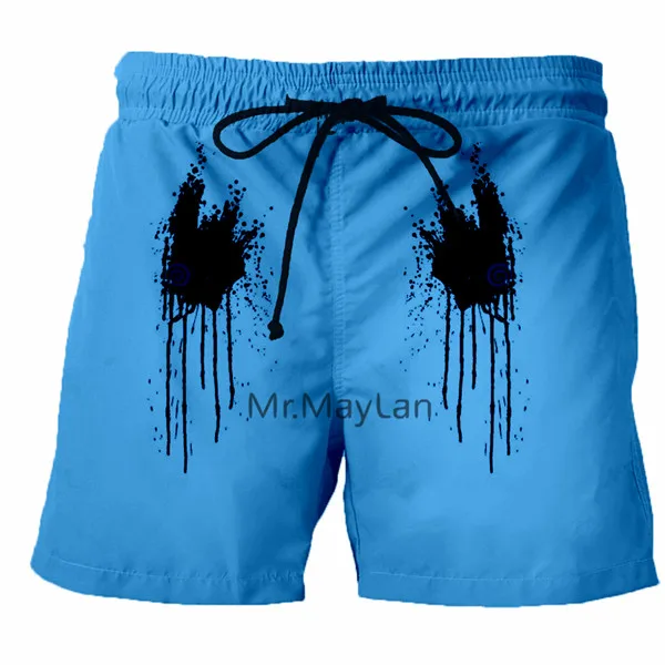 Последние global wind 3D2019 летние мужские Пляжные штаны с чернильным принтом брендовые быстросохнущие шорты мужские шорты кэжуал куртка sh