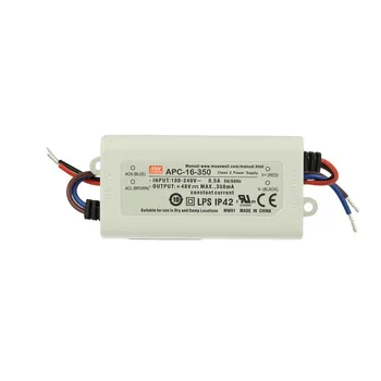 

MEANWELL MW16350 Led Driver DC MeanWell APC-16-350 transformer 350mA 12V-48V DC 16W constant current IP42