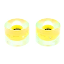 2 шт./компл. гладкая светодиодный Лонгборд Rollen колёса для скейтборда 59 мм X 45mmYellow