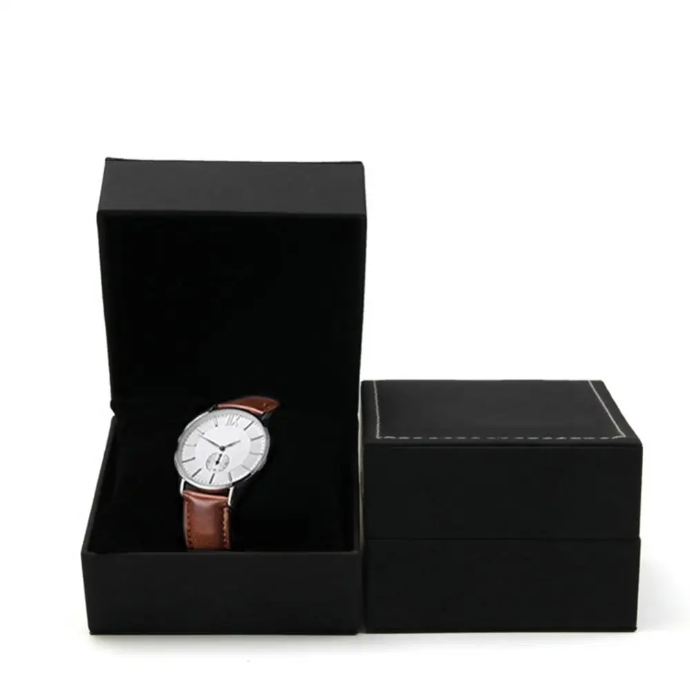 HOT ！！！ Dustproof Faux Leather Watch Storage Box Jewelry Display Case Organizer Gift
