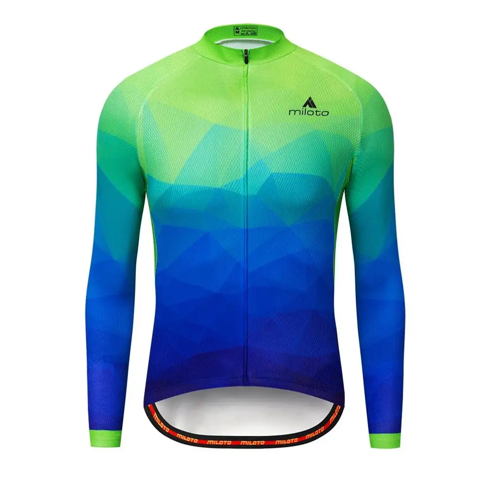 Men's Cycling Jersey Long Sleeve MTB Bike Bicycle Jersey Reflective