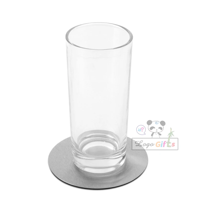 New Aluminum Office Desk Sets cup Coaster personalized decorations for home and pub supplies 2pcs