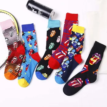 

1 Pair Casual Colorful Cotton Socks Crazy Happy Funny Skateboard Socks Novelty Dress Short Socks For Female Male