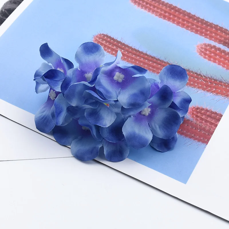 50/100 Cheap plastic Hydrangea wedding decorative flowers wall home decoration accessories christmas garland artificial flowers - Color: 7