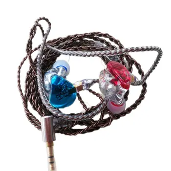 

In-Ear Headphones Diy Custom Resin Mmcx Circle Iron Subwoofer Mobile Music Headphones + Headphone Cable