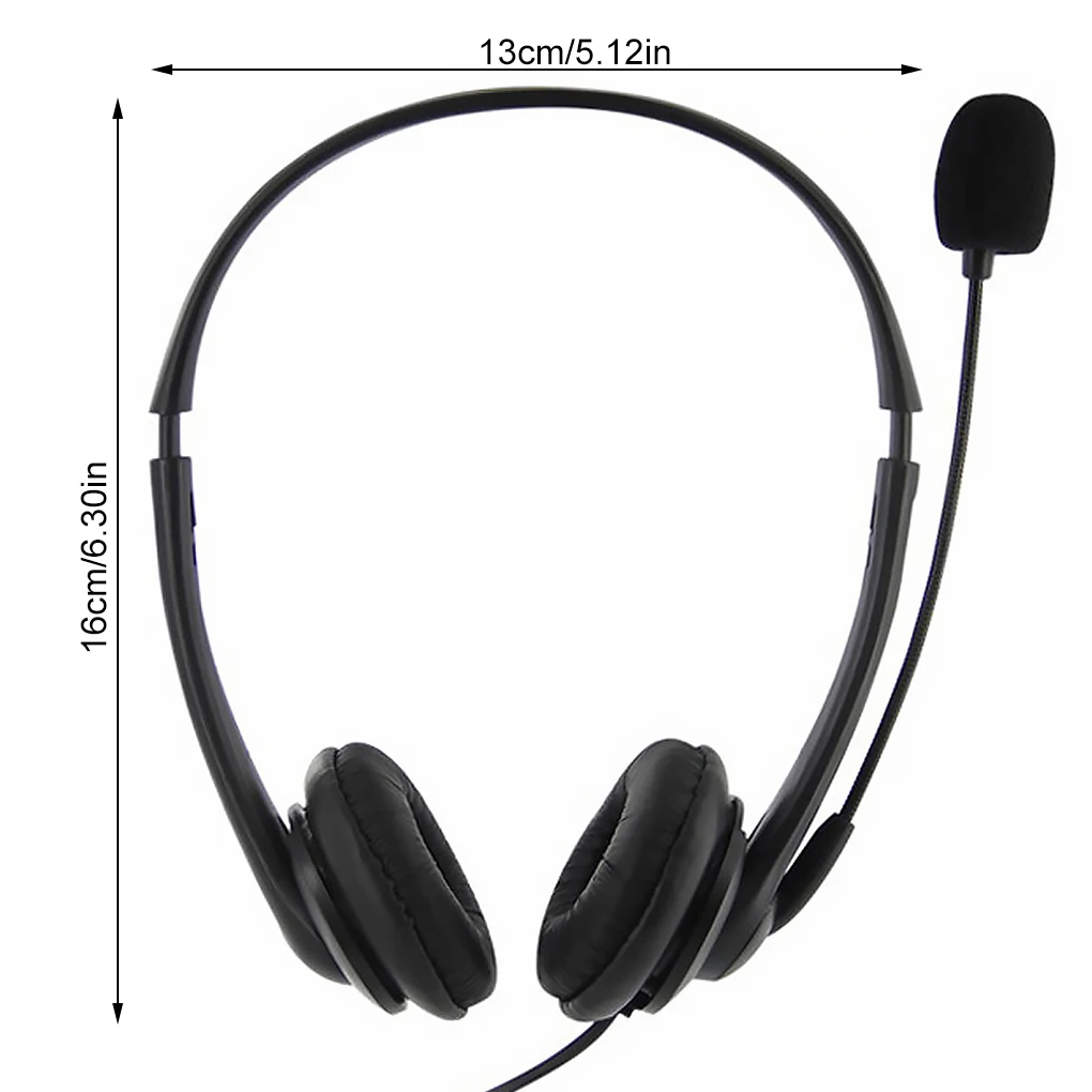 USB Earphone Computer Laptop Wired Headset Gaming Online Chatting Head Mounted Line Control Headphone