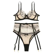 Женское сексуальное нижнее белье, не отрегулированный корсет на ремнях, кружевное нижнее белье на косточках из муслина, нижнее белье, топы+ трусы с низкой посадкой 11,1