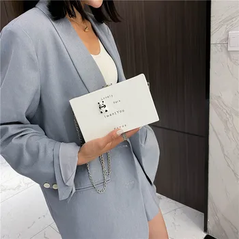 

lovely women bag 2020 Animal Prints Korea PU Box Single Chains Lady Shoulder Bag MINI bag luxury designer bag for teenage girls
