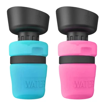 

520ml Dog Drinking Water Bottle Outdoor Portable Travel Feed Bowl Drinking Water Bottle Pet Puppy Cat Feed Dispenser