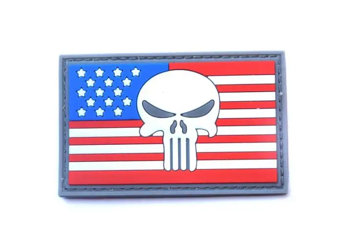 Новая нашивка из ПВХ американский флаг ломается снайперская мировая воздушная сила уплотнение Спартан военный значок Тактический Грудь погремушка для ремня безопасности патч - Цвет: 5