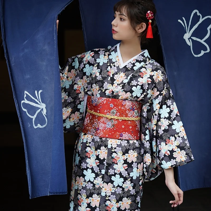 Традиционный японский костюм кимоно гейши Косплей Obi Yukata кимоно для каратэ женское кимоно хаори платье юката для женщин FF2206