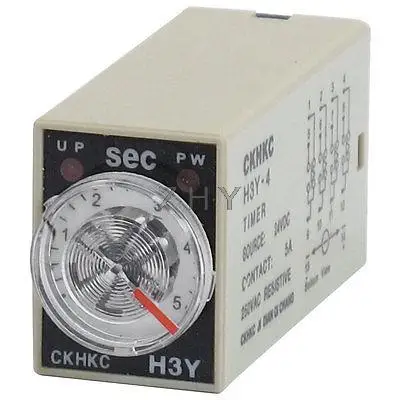 

H3Y-4 DC 24V 4PDT 0-5 Seconds 5S 14 Pins Power on Time Delay Relay