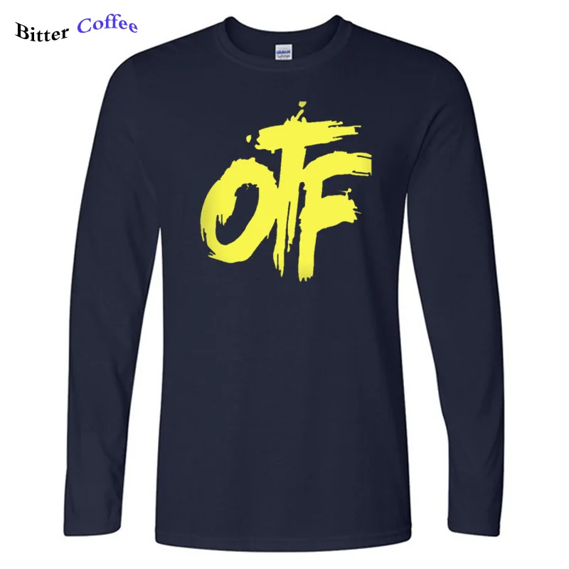 Новая Осенняя футболка Otf Lil Durk OTF, Мужская футболка с буквенным принтом, хлопковая футболка с длинным рукавом, повседневные мужские Забавные футболки размера плюс - Цвет: 7
