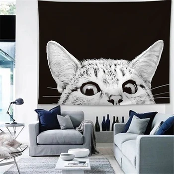 

Nordic Explosion Wall Cloth Home Decoration Tapestry Mural Beach Towel Tapestry Black and White Lion Print Blanket