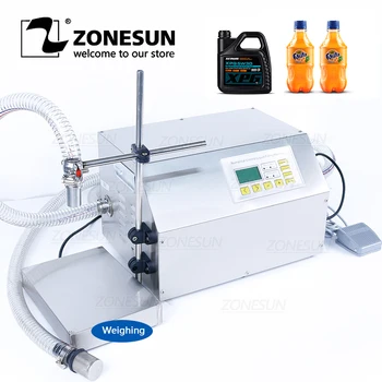 

ZONESUN ZS-DP431W Semi Automatic Liquid Filling Machine Big Flow Liquid Beverage Shampoo Diaphragm Water Juice Filler