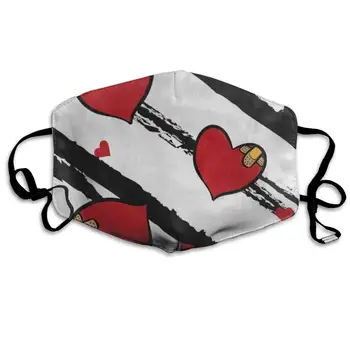 

Valentine's Day Heart Love Inspiring Dust Mouth Mask Reusable Anti-Dust Face Mask Adjustable Earloop Skin Protection