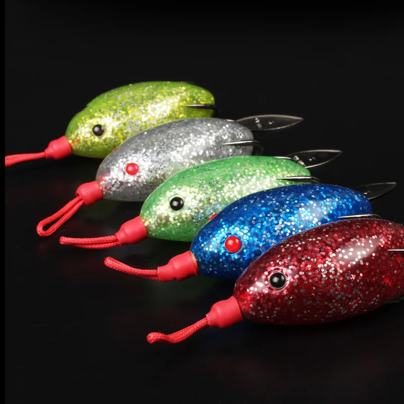 Lure Blackfish Egg Frog Reflective Modified Heavy Ray Frog 22 Grams Sequin Handmade High-Speed Angling Heavy Frog Designed to Ki photo