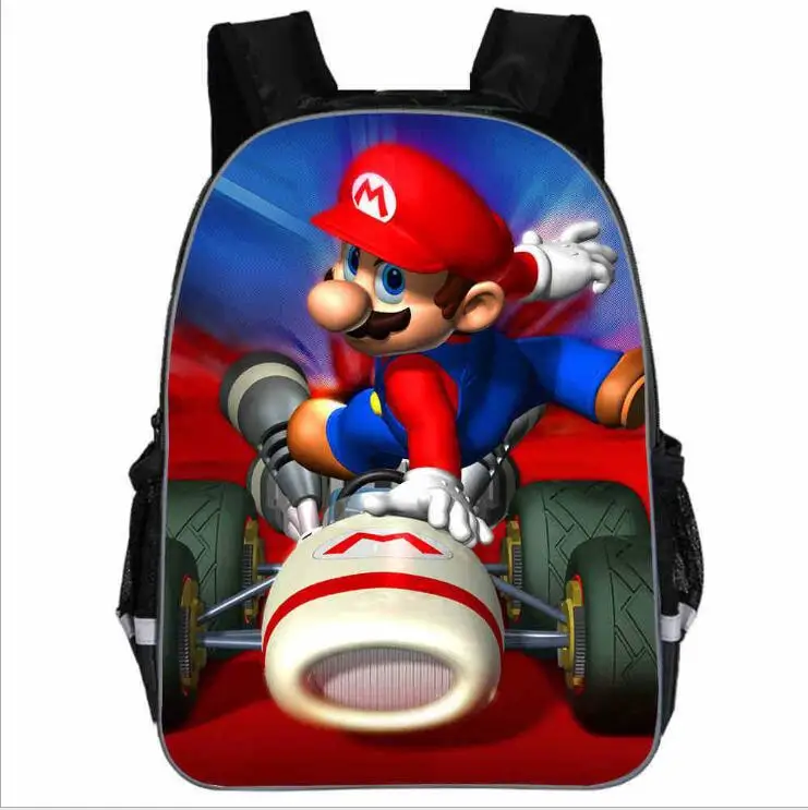 Picture color Super Mario Bros Соник печать детский сад Infantile маленький рюкзак для детей мультфильм школьные сумки детей - Цвет: Picture color