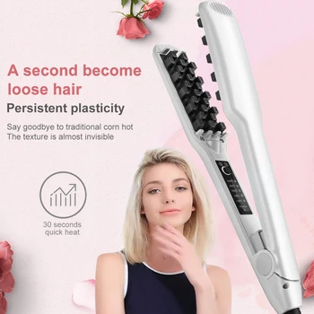 

2020 New Real Electric Hair Curler Curling Iron Roller Curls Wand Waver Fashion Styling Tools 5-Speed Check Grid Curling Iron
