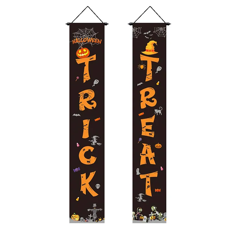 Kürbis Tür Flagge Halloween Tür Banner Couplet Ghost Hanging Couplet