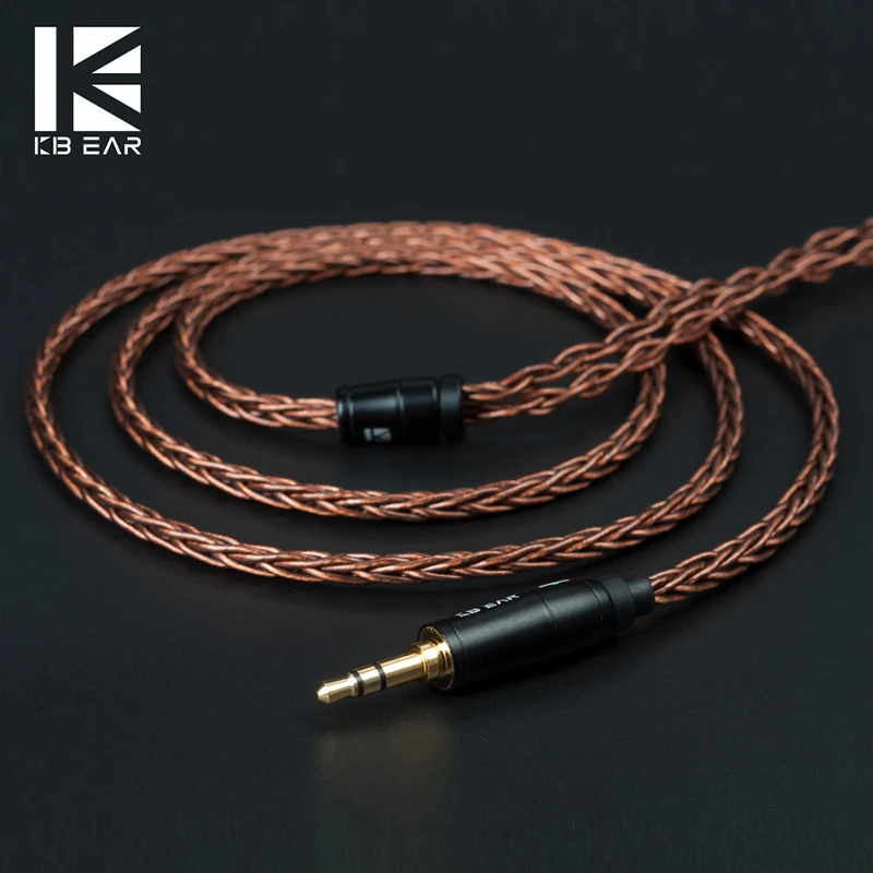 AK KBEAR 8 ядро провод из бескислородной Медь кабель 2 5/3 5/4 4 мм с MMCX 2pin QDC TFZ разъем для KZ