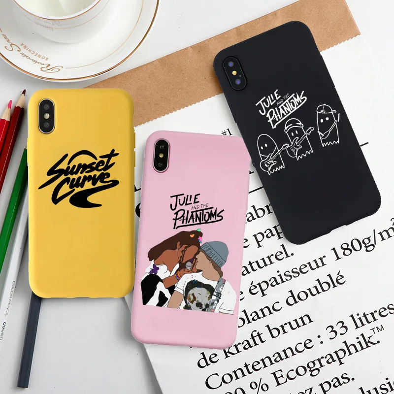 Чехол Julie and the Phantom Sunset Curve для iPhone 12 mini XR 7 Plus XS чехол телефона 11 pro 6S 8 SE Max | Мобильные