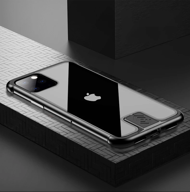 Безрамное алюминиевое чехол-бампер для телефона для iPhone 11 11 Pro MAX XS XR Coque очки с металлической оправой чехол для iPhone 8 7 Plus чехол