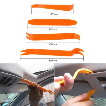 

4pcs/Set Auto Car Radio Panel Door Clip Panel Trim Dash Audio Removal Kit Repair Hand Cockpit Pry Tool Accessories